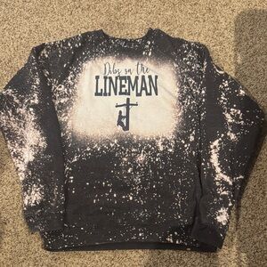 Lineman Graphic Women's Sweater - Black and White